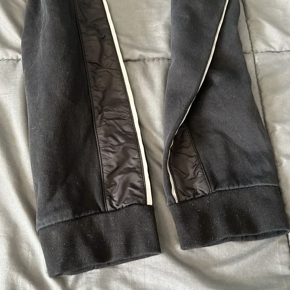 Kappa Unisex Black Reflective Track Pants Size Small